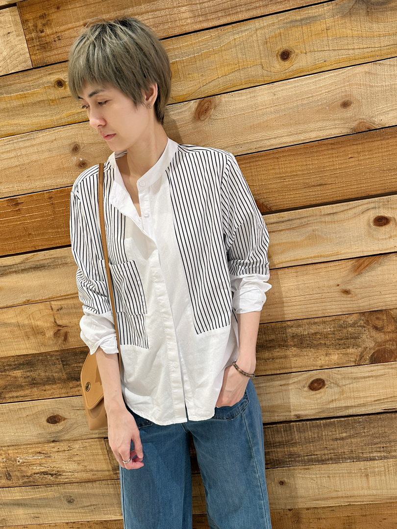 氣質拼接減齡襯衫 ⚡️搶現貨⚡️