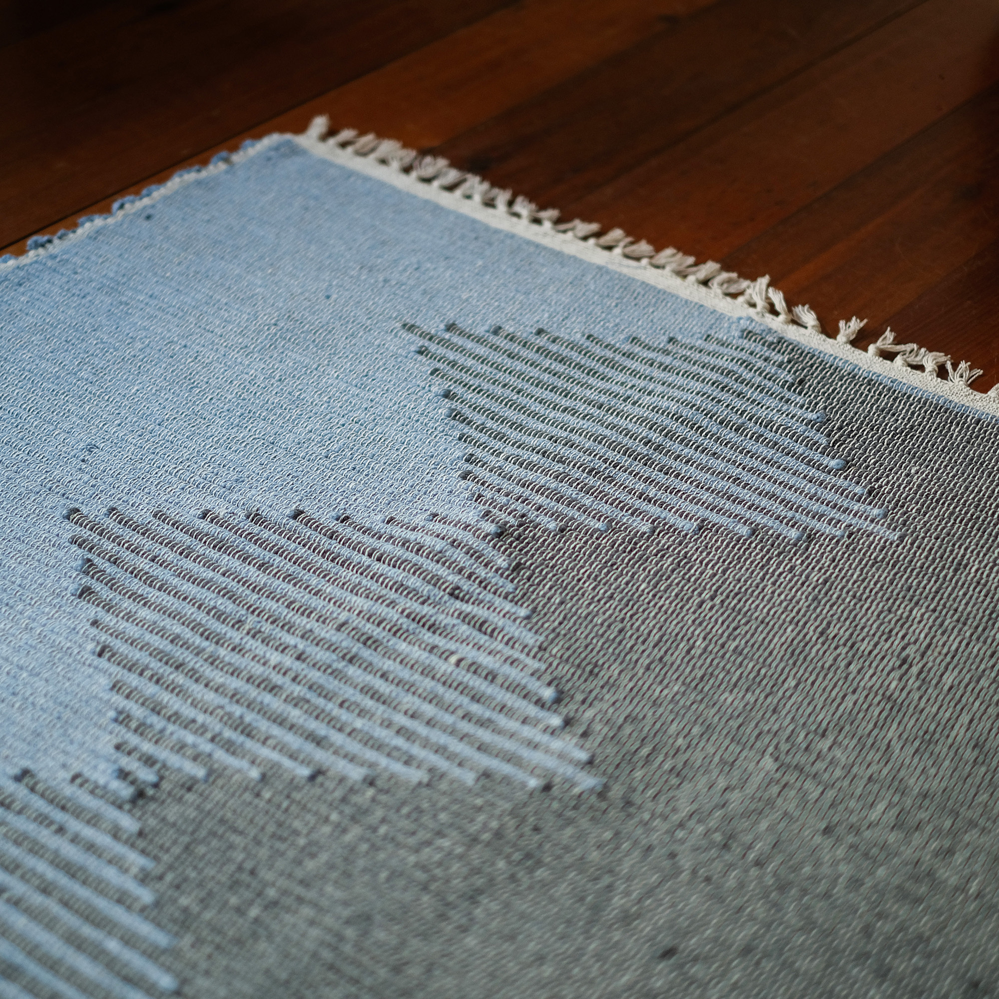 天然染手織布｜大地墊 - 波浪｜ 柬埔寨