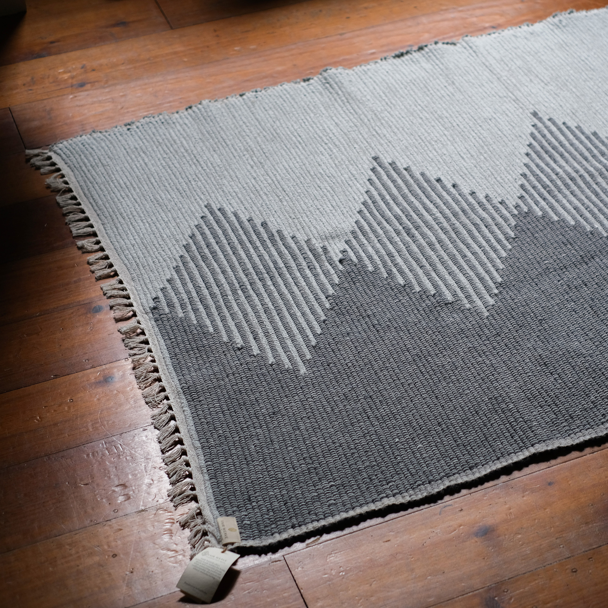 天然染手織布｜大地墊 - 淺灘｜ 柬埔寨