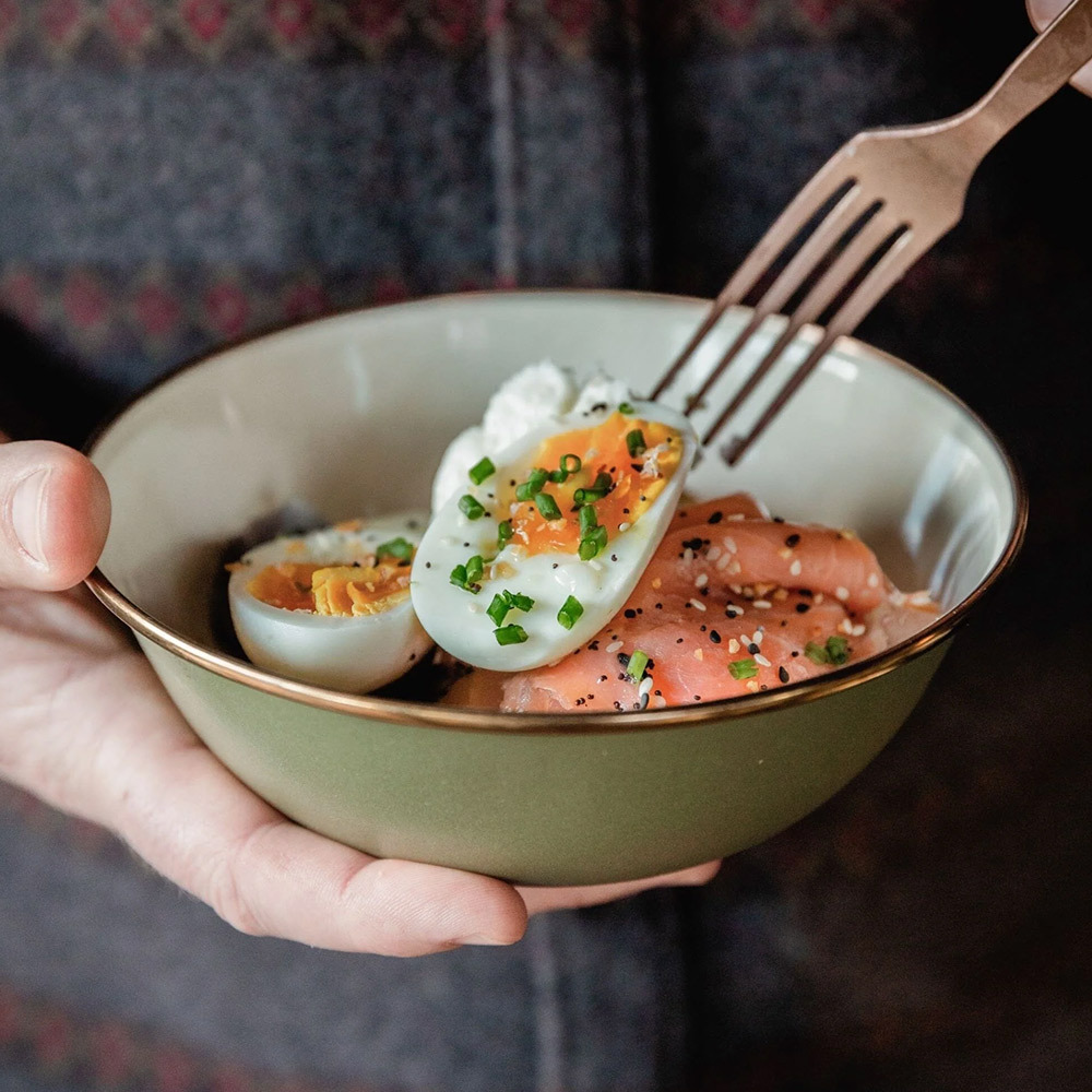 Barebones CKW-1025 雙色琺瑯碗組 （2入）黃褐綠