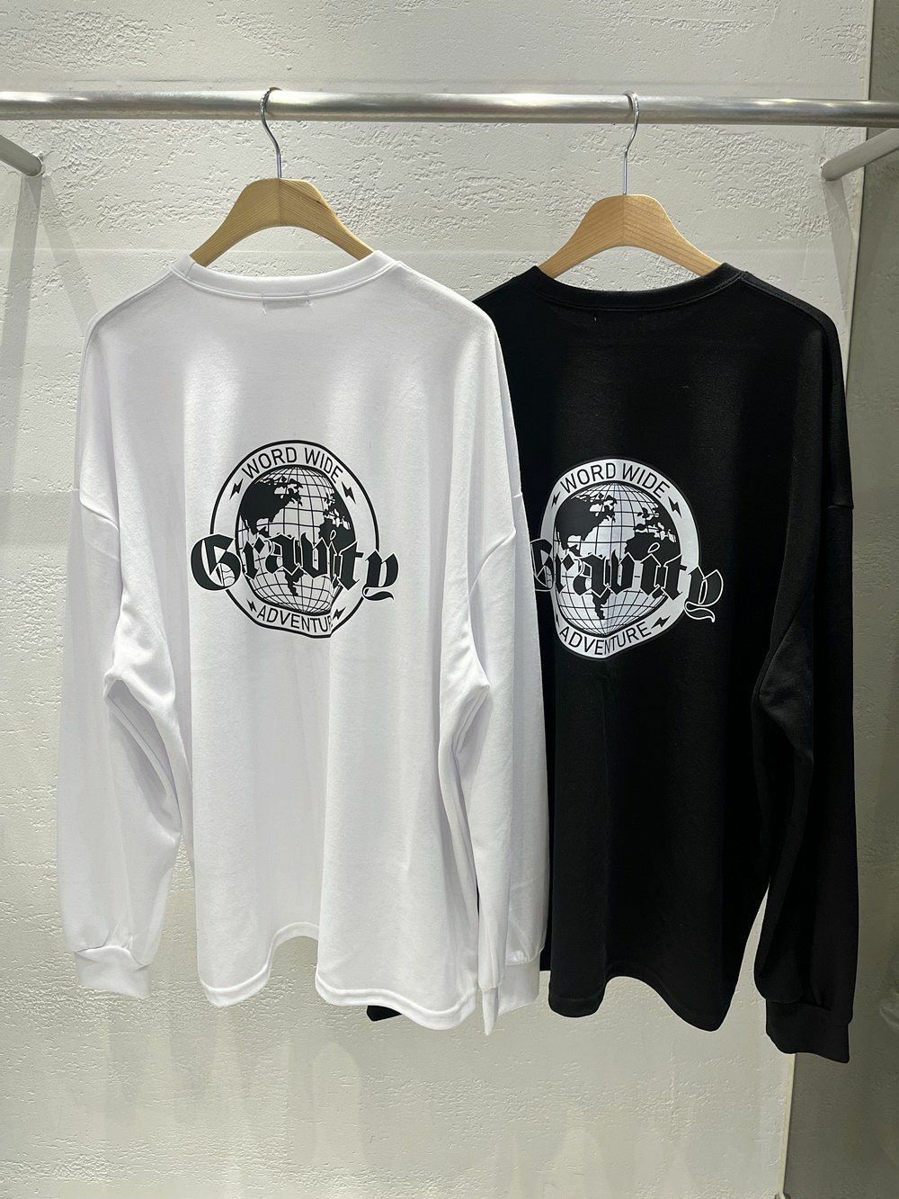 OverSize英文字圖案長袖衫 10.GVTY-0158T