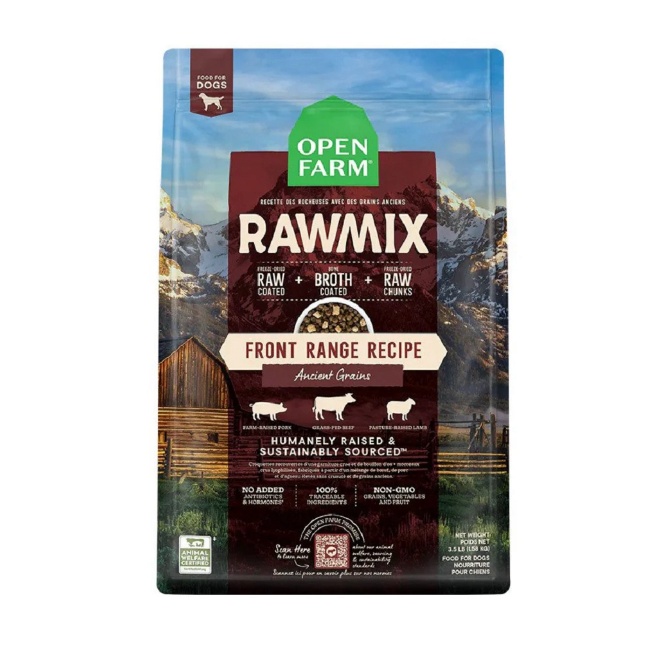 OPEN FARM RawMix 原始穀物 山地風味狗糧 3.5lb