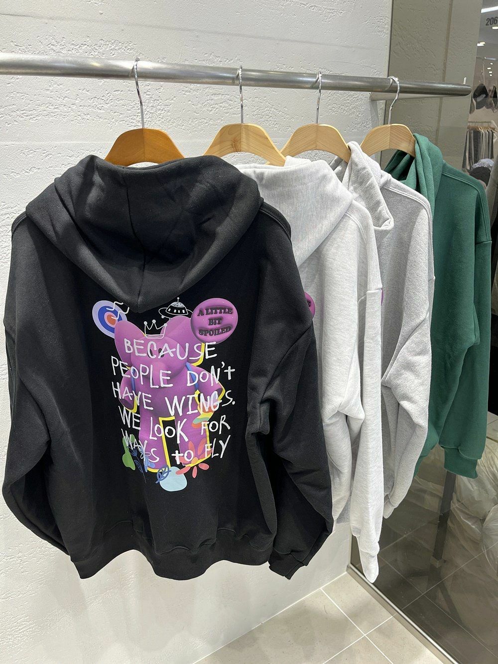 英文字圖案連帽衛衣 10.GVTY-0162T