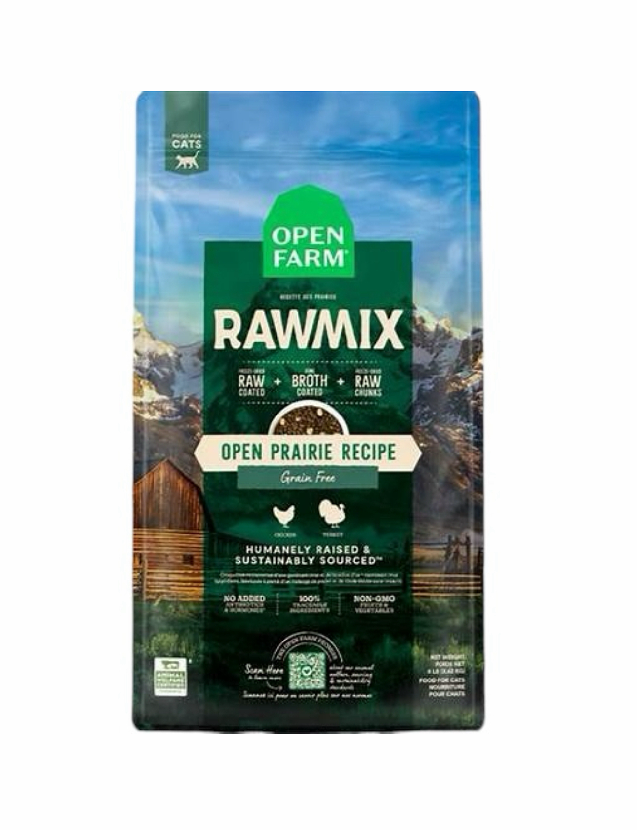 OPEN FARM RawMix 原始穀物 草原風味貓糧 2.5lb
