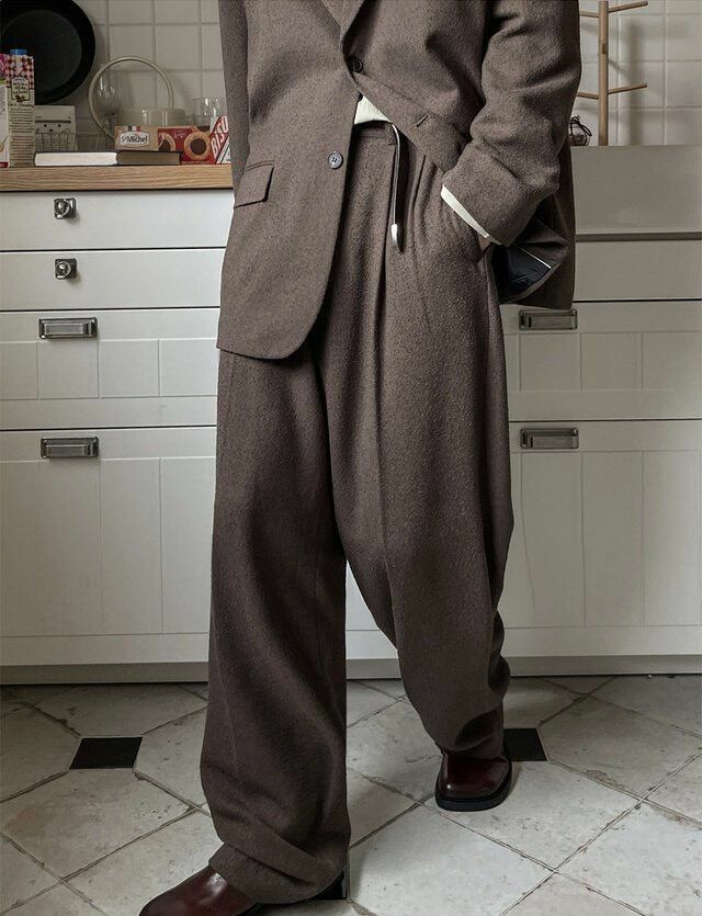 淨色鬆身西褲 Crunky_youth-070P