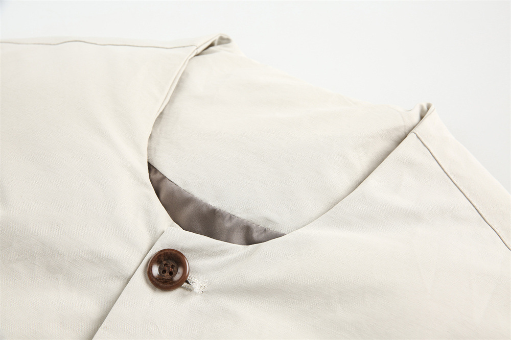 圓領背坎線鋪棉背心