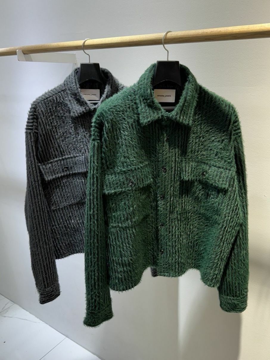 暗直紋長袖恤衫 Crunky_youth-073JK