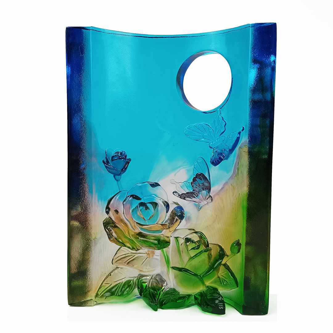 花好月圓琉璃擺飾｜象徵幸福圓滿的藝術佳品 裝點生活傳遞祝福