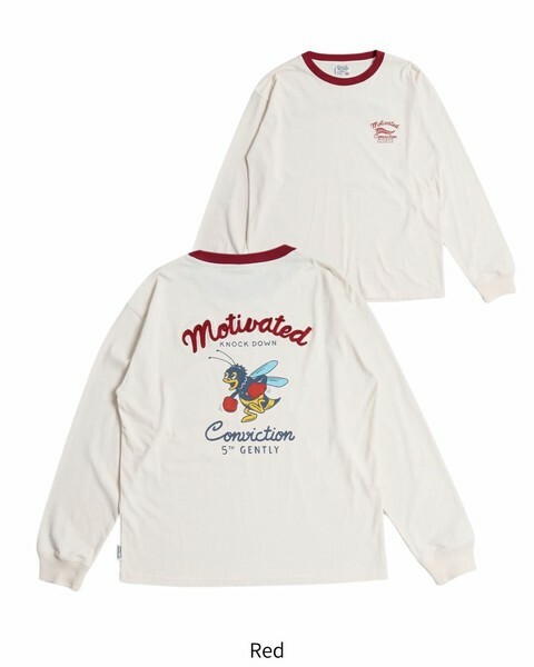 【日貨】蜜蜂拳手圈線刺繡TEE