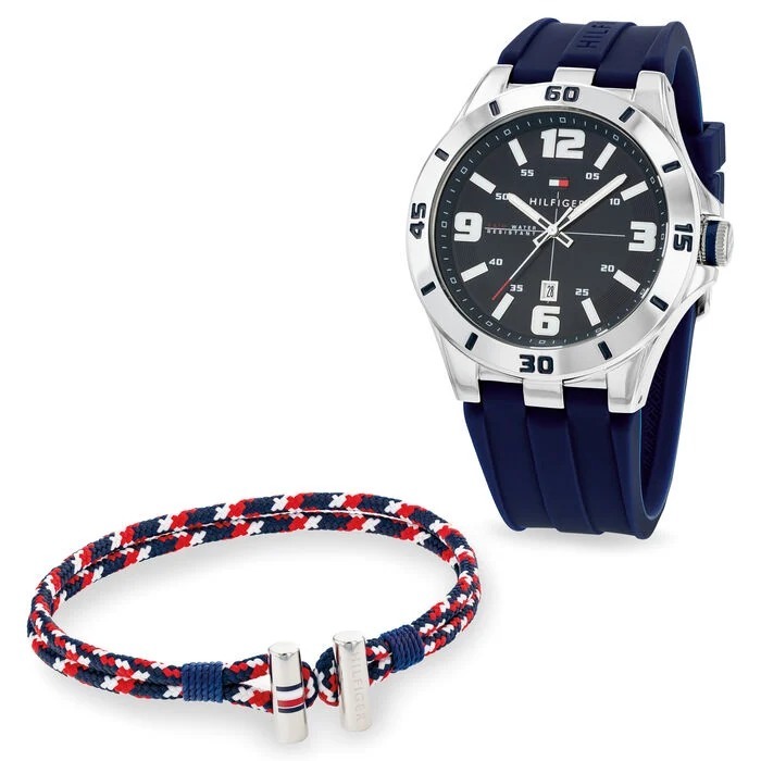 【預訂】A102010 TOMMY HILFIGER 手錶和手鍊禮品套裝，48 mm