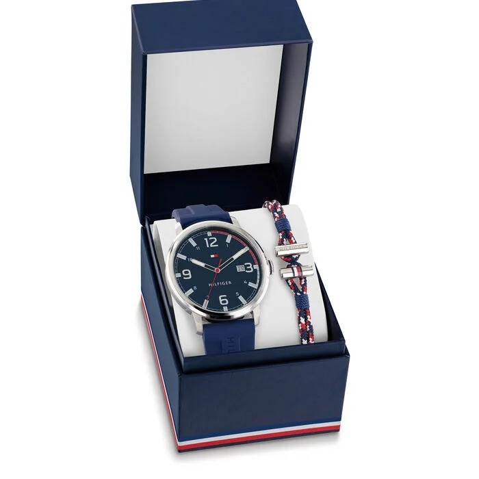【預訂】A102012 TOMMY HILFIGER 手錶和手鍊禮品套裝，44 mm