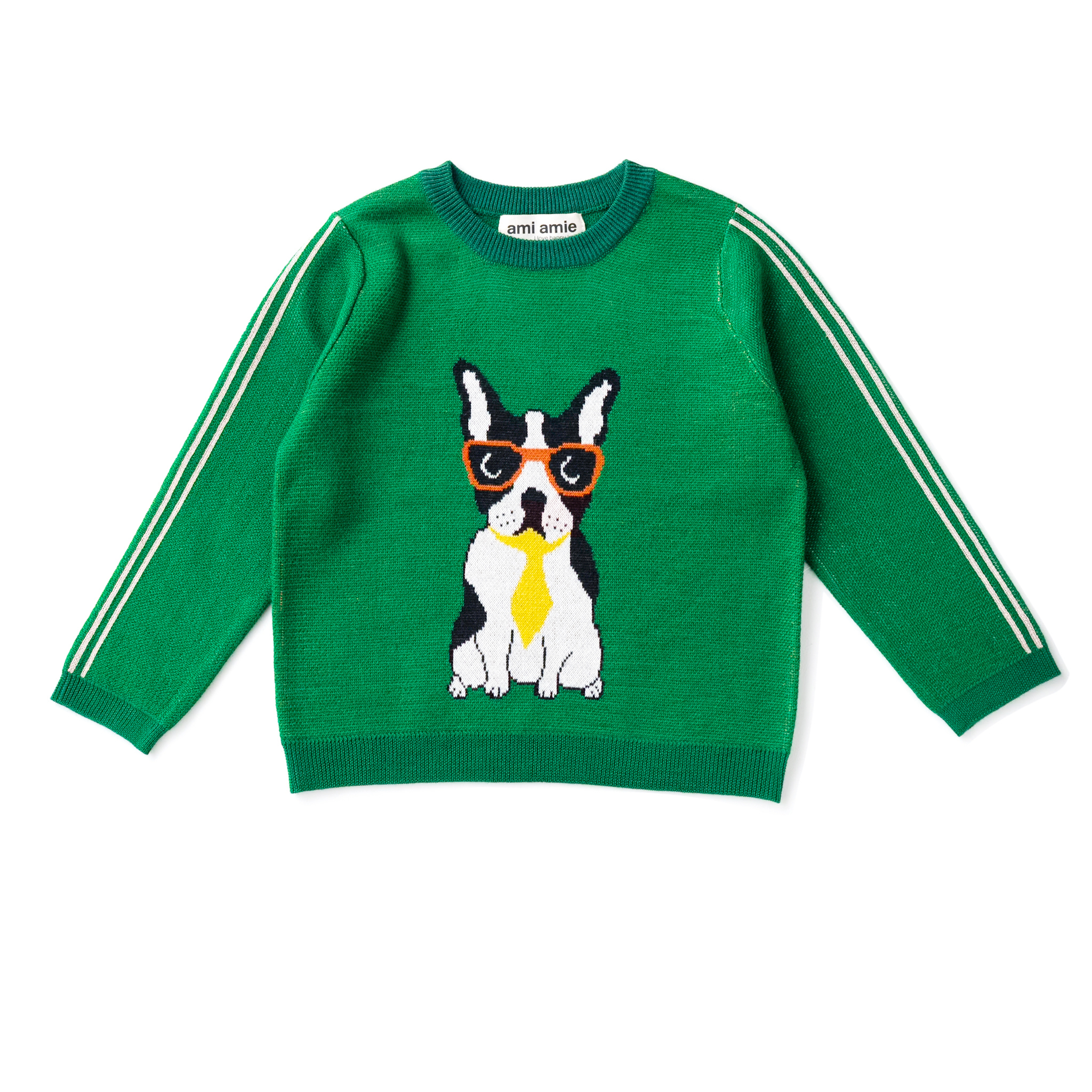 〖 Ami Amie 〗綠色鬥牛犬羊毛上衣