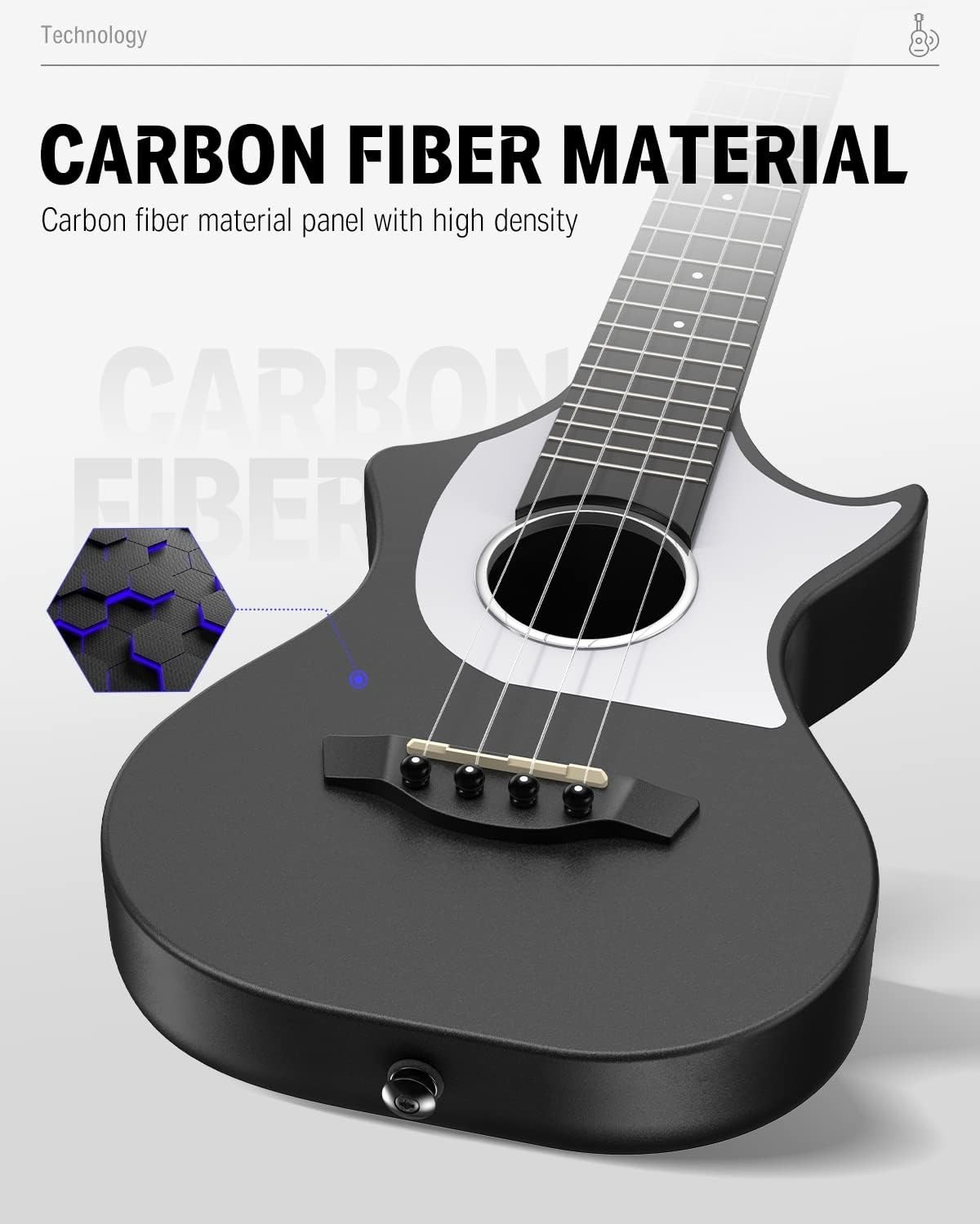 Donner Carbon Fiber Concert LP 23" 碳纖維 烏克麗麗