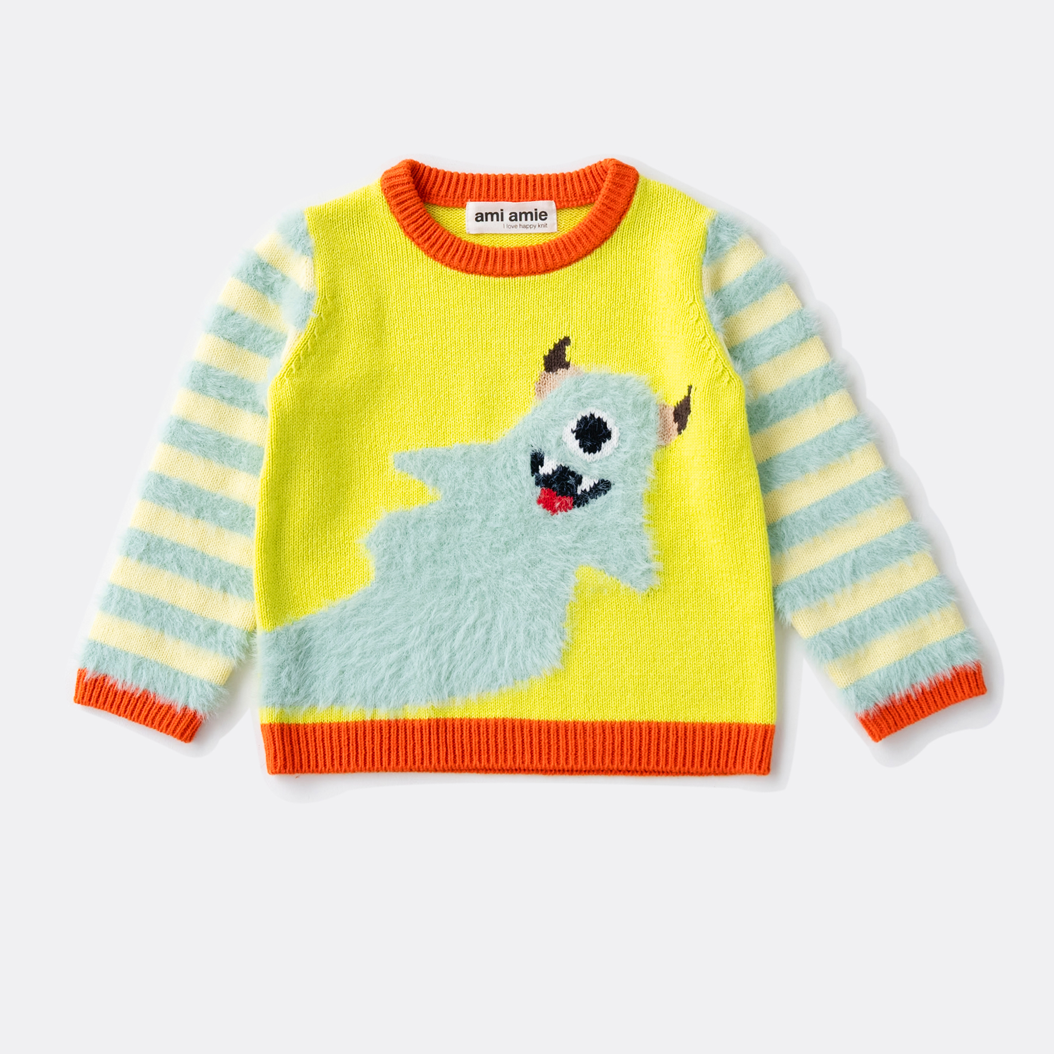 〖 Ami Amie 〗亮綠小怪獸針織上衣