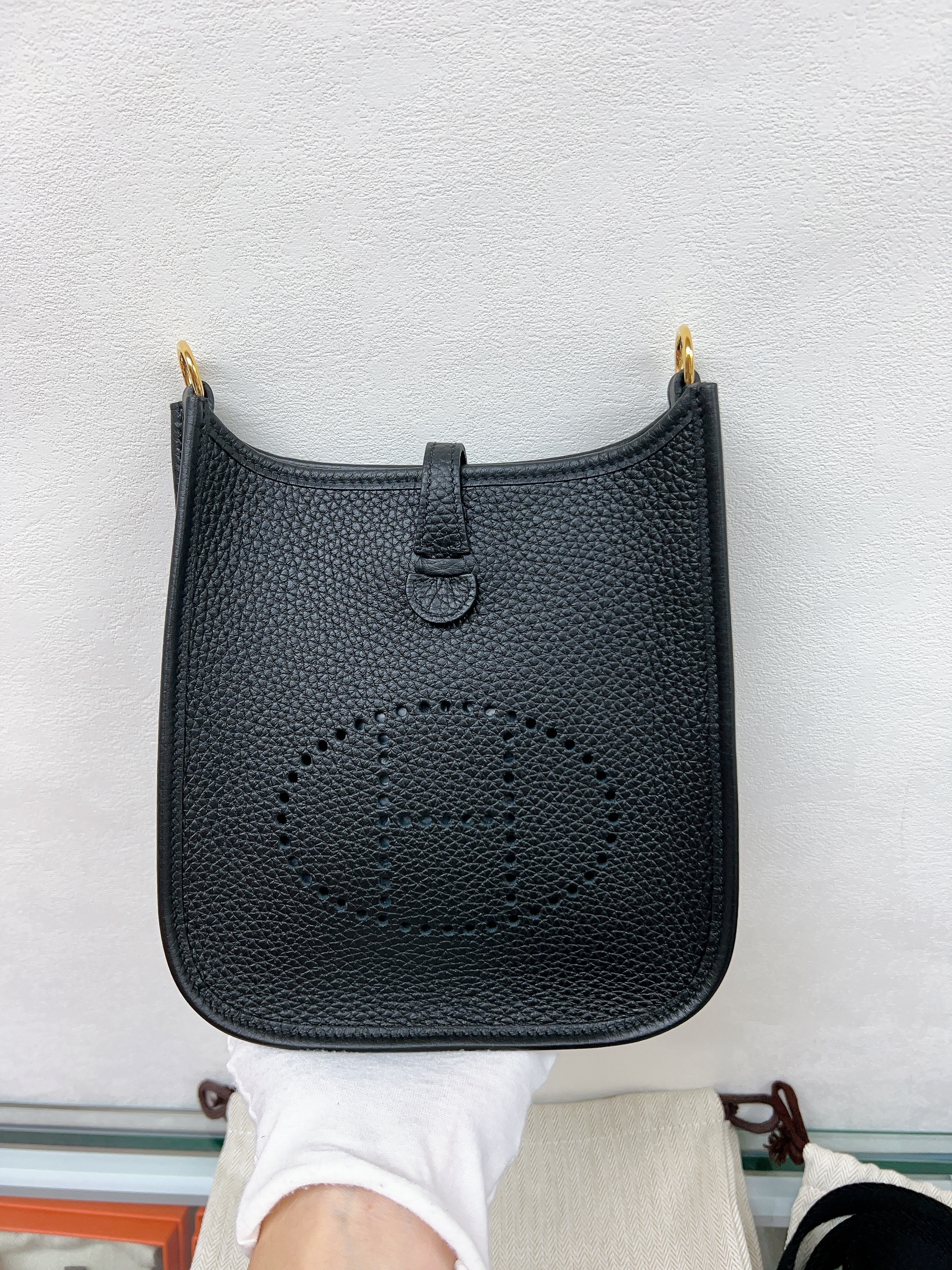 *Brand New* Hermes mini evelyne (black GHW/ stamp w)