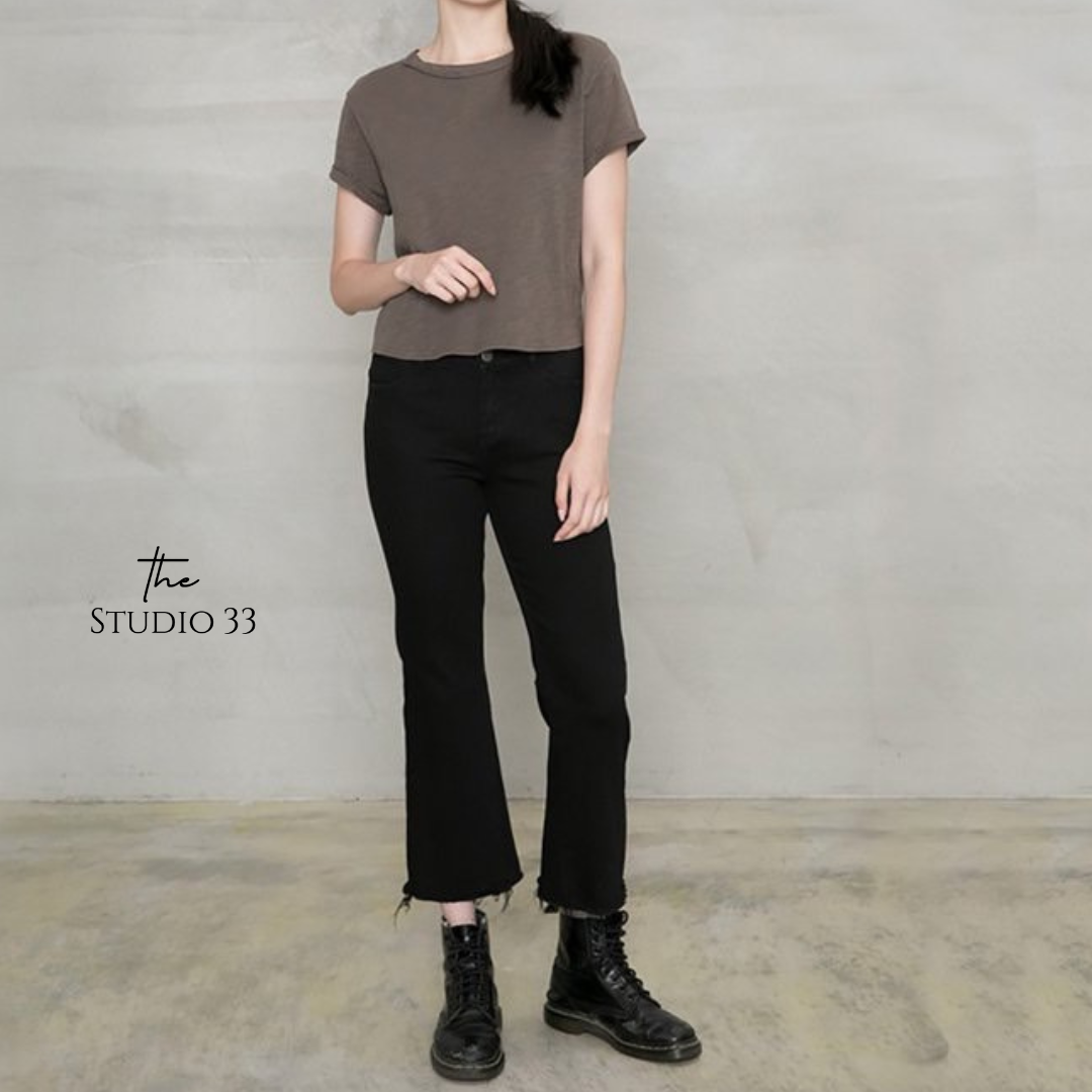 修身剪裁靴型牛仔褲