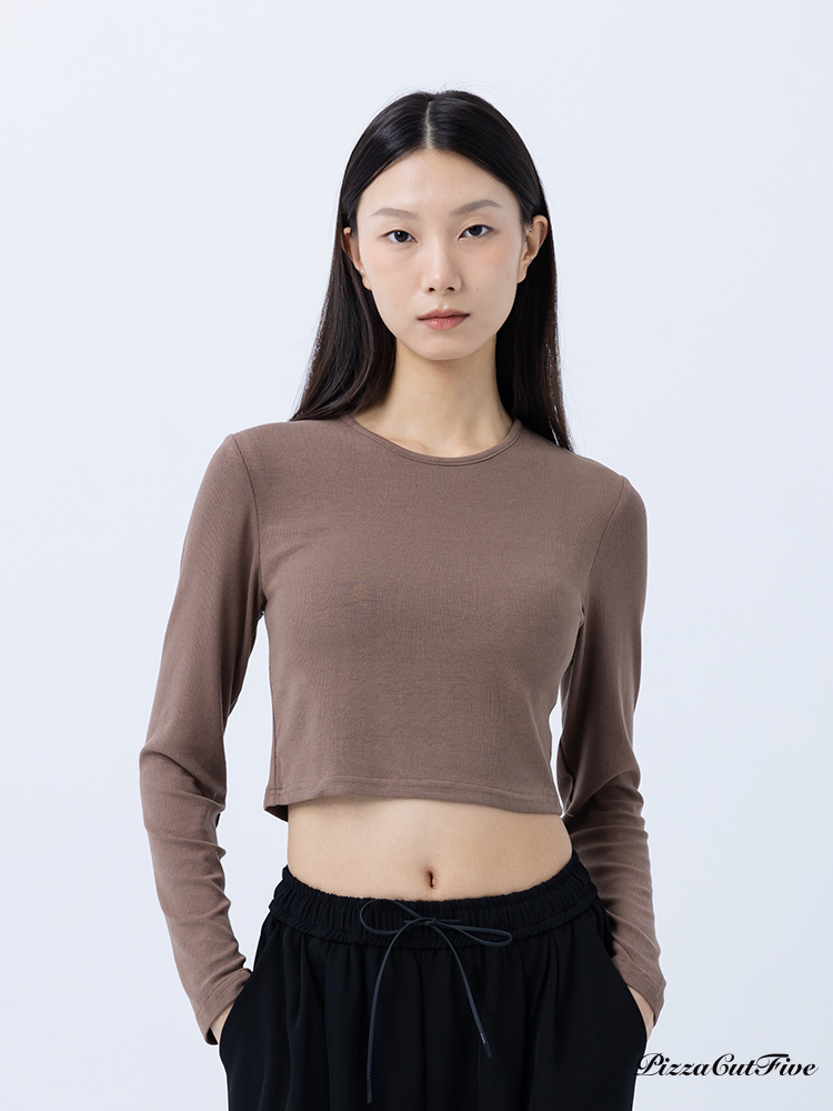 [SALE]BRATOP素色長袖短版上衣 PizzaCutFive PCF243403004