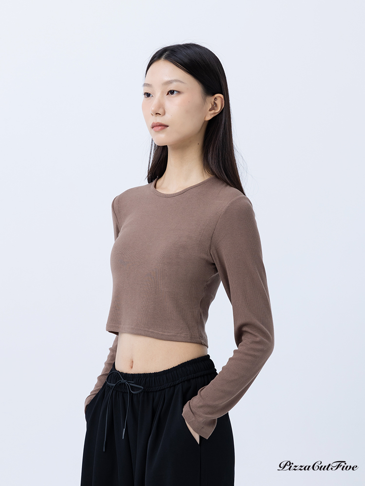 [SALE]BRATOP素色長袖短版上衣 PizzaCutFive PCF243403004