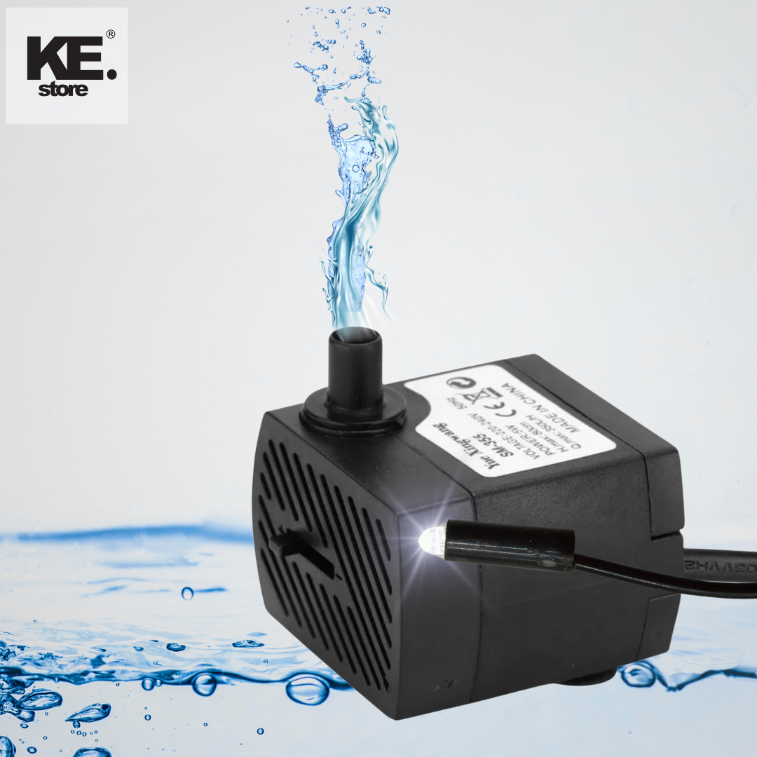 WATER FOUNTAIN PUMP WITH SINGLE LED WHITE COLOR
