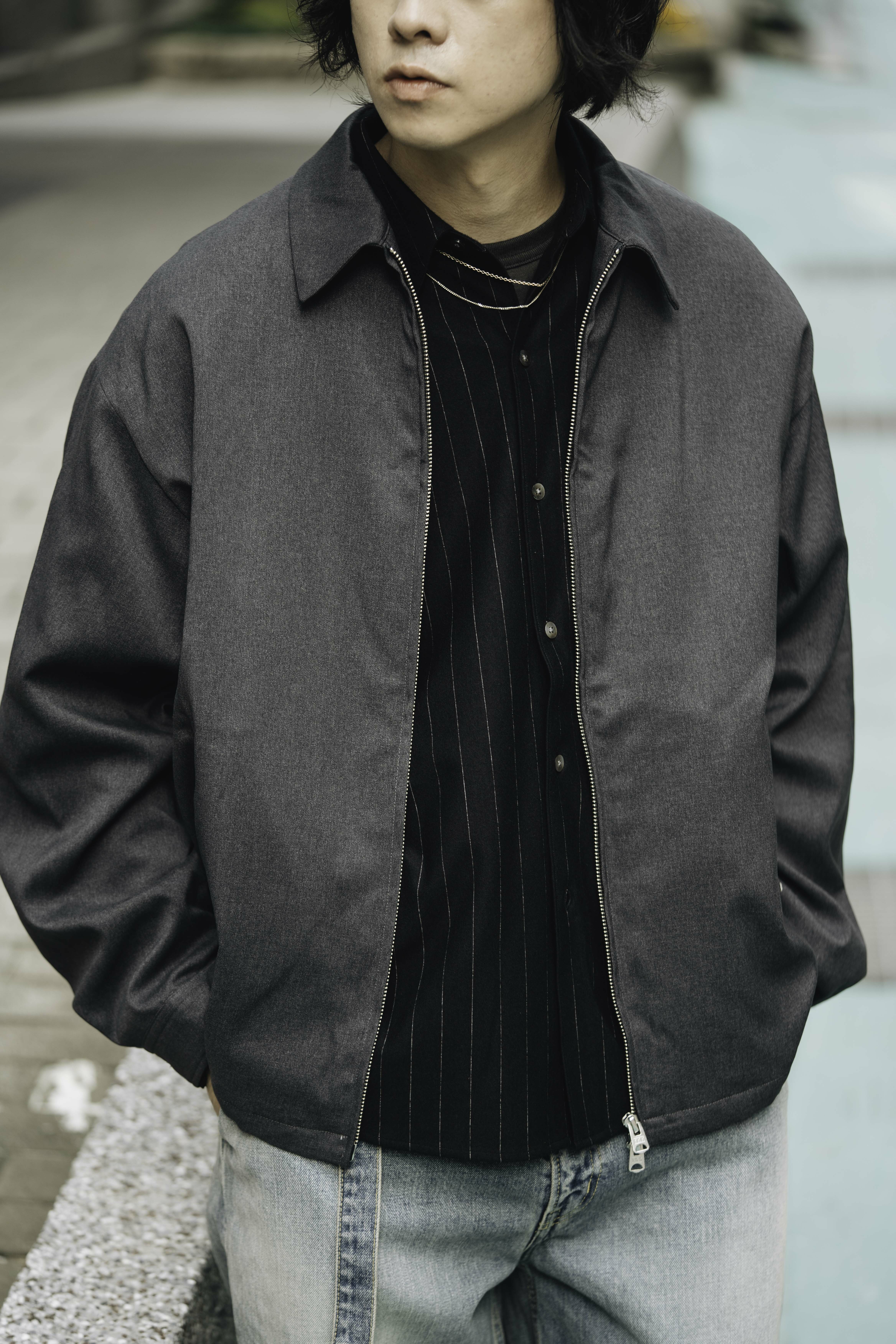 YOKO SAKAMOTO - SUIT ZIP BLOUSON / GRAY
