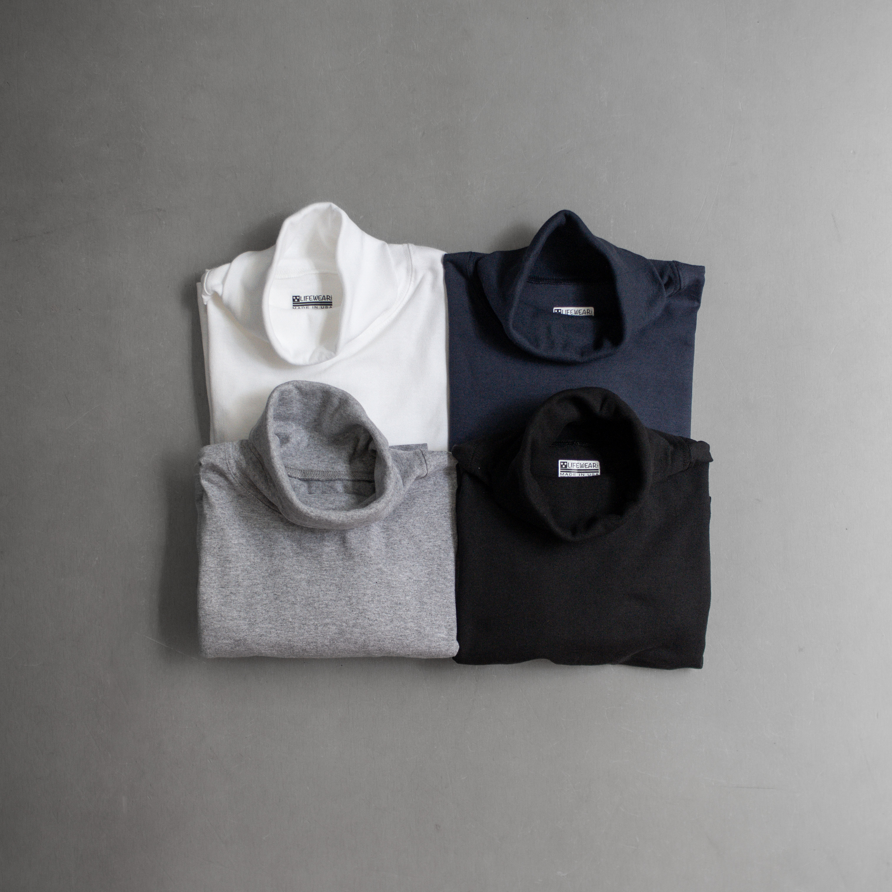 LIFEWEAR 5.5OZ TURTLENECK TEE 美國製 5.5盎司 高領 素面 長袖 T恤