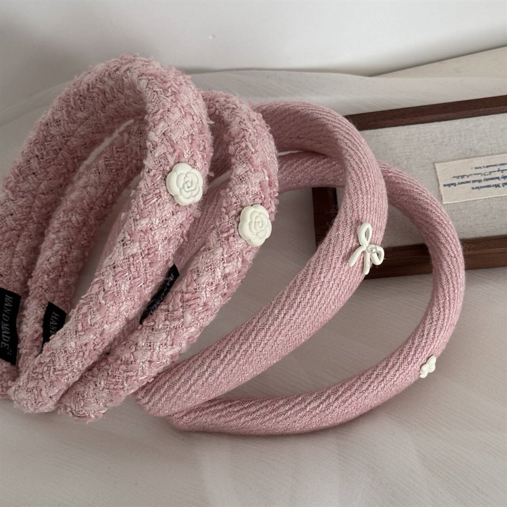 《5007》法式小香風粉色少女髮箍