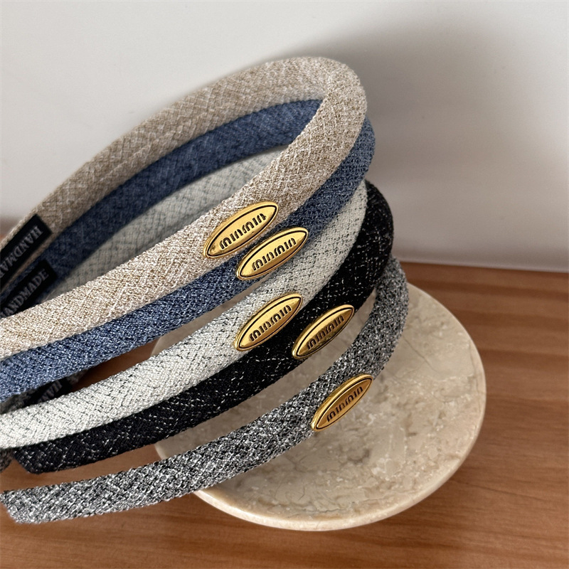 《5008》韓系氣質復古小香風亮絲少女髮箍