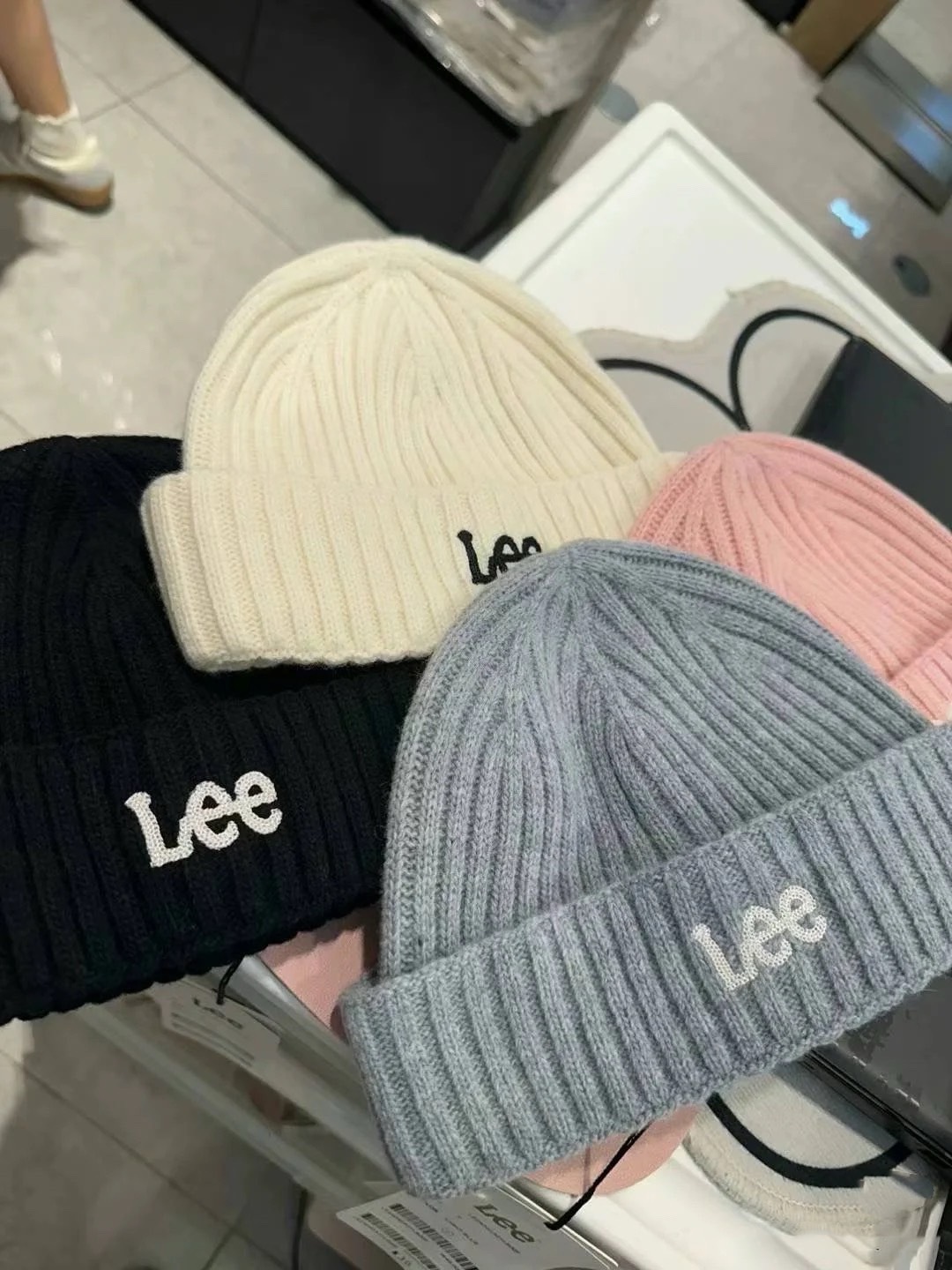 現貨 韓國代購 Lee 針織短毛帽 毛線帽