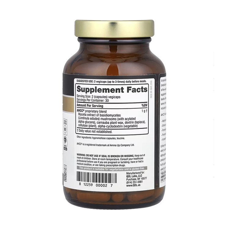 Quality of Life, Kinoko® Gold AHCC® with Acylated Alpha-Glucans, 60 Veg Capsules