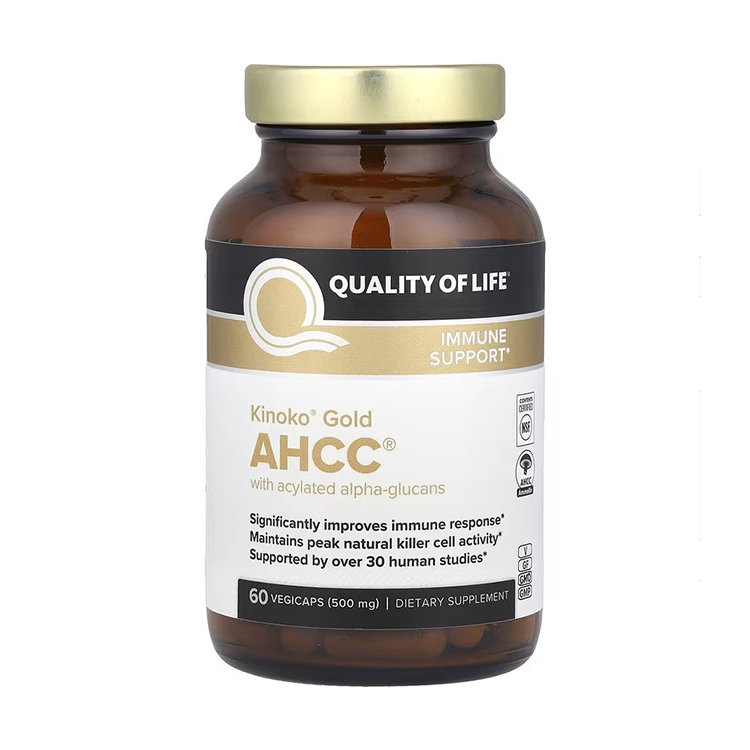 Quality of Life, Kinoko® Gold AHCC® with Acylated Alpha-Glucans, 60 Veg Capsules