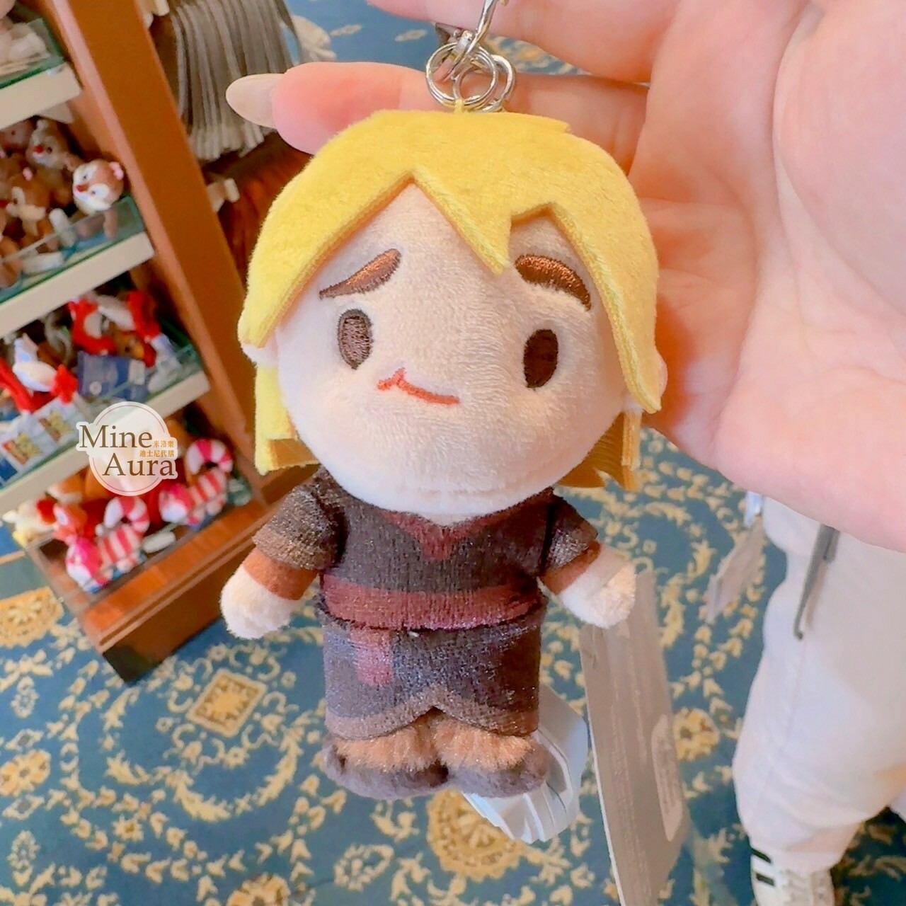 Q版 阿克 Kristoff 絨毛 鑰匙圈 吊飾 冰雪奇緣 Frozen -香港迪士尼樂園