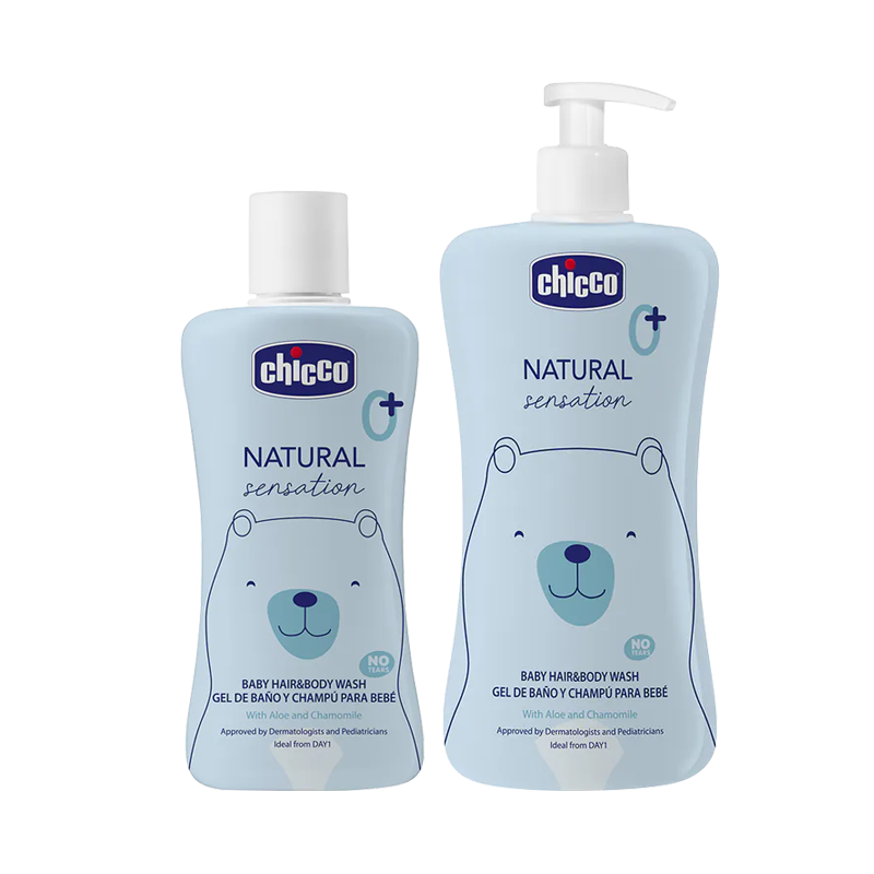 Chicco 原生脂嬰兒柔緻洗髮沐浴露-溫和不流淚配方 200ml/500ml