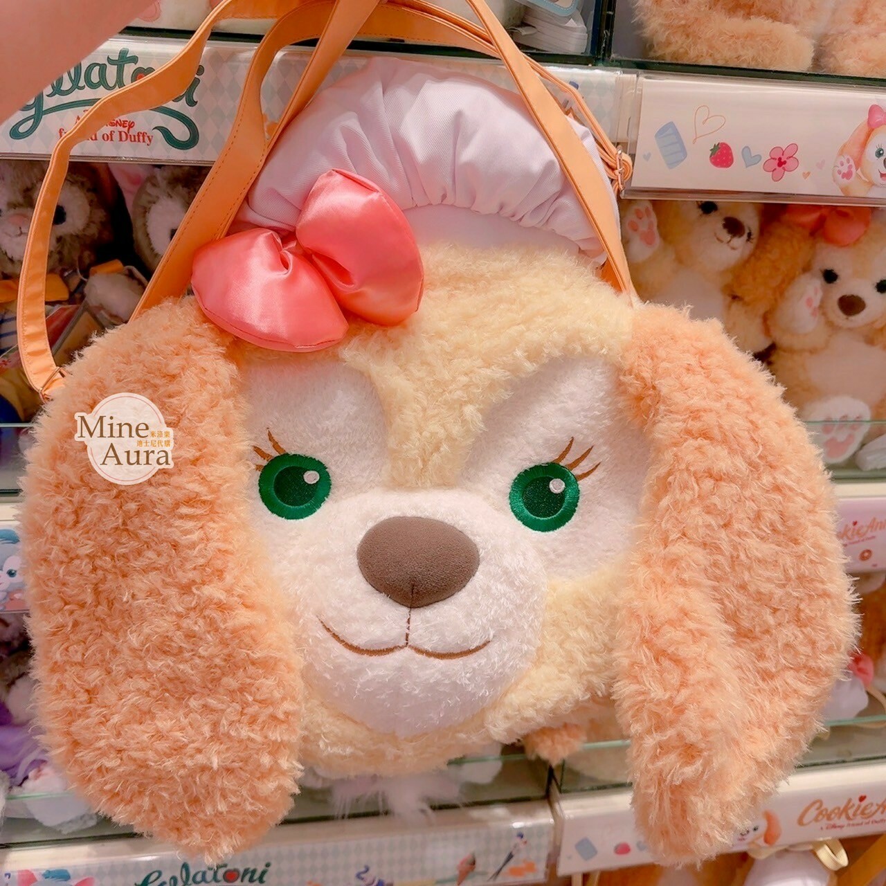 可琦安 餅乾 CookieAnn 大頭 絨毛 3way 手提包 斜背包 後背包 三用包 -香港迪士尼樂園