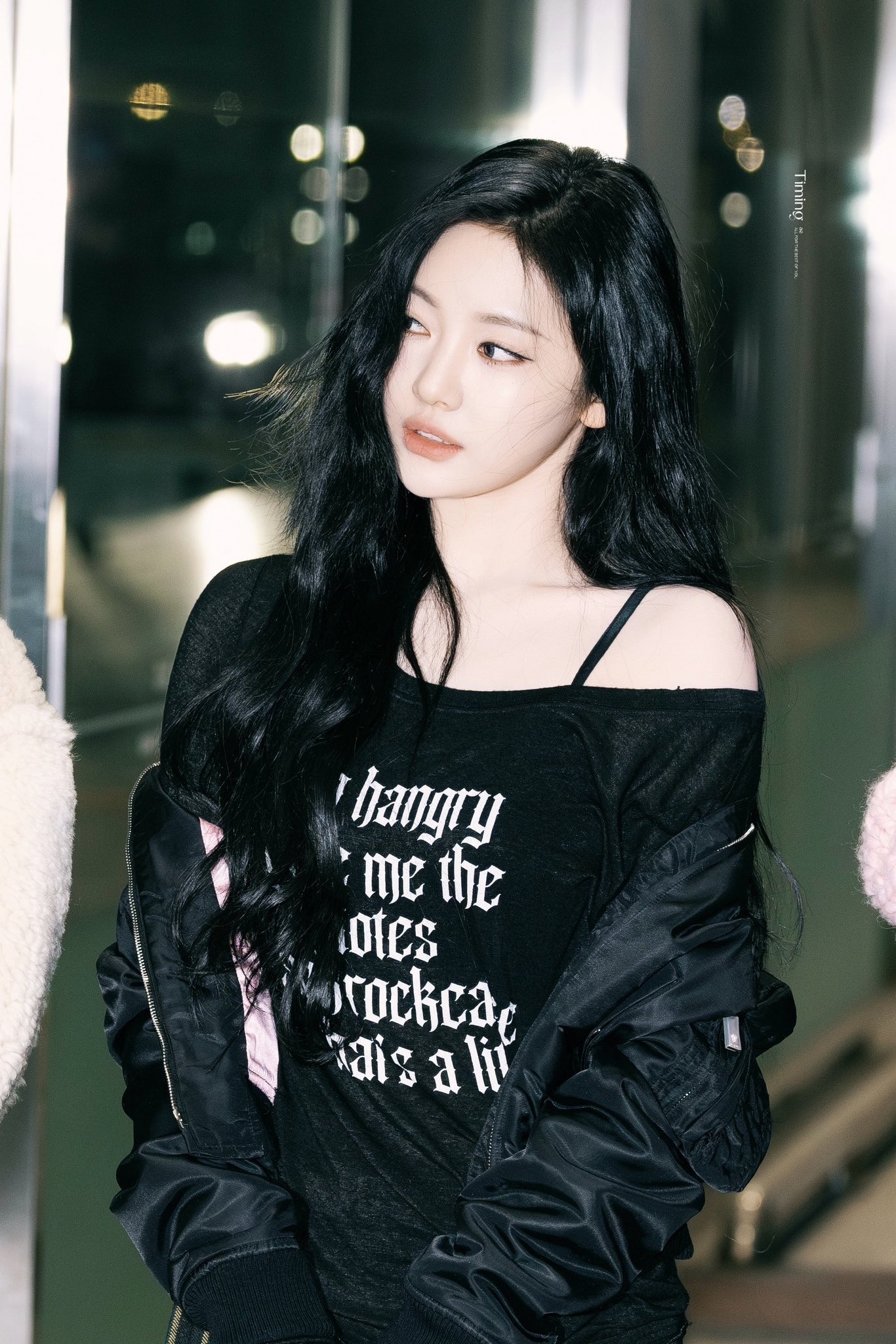 [NINGNING同款] Rock Cake - Funk Mesh Top (BLACK)