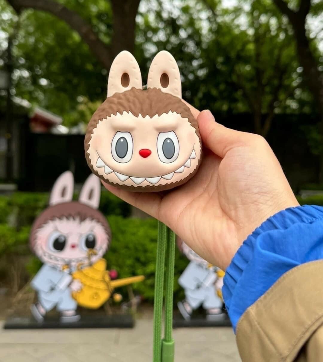 POP MART 泡泡瑪特 THE MONSTERS 拉布布 LABUBU 大頭造型 耳機 保護套 -泡泡瑪特城市樂園