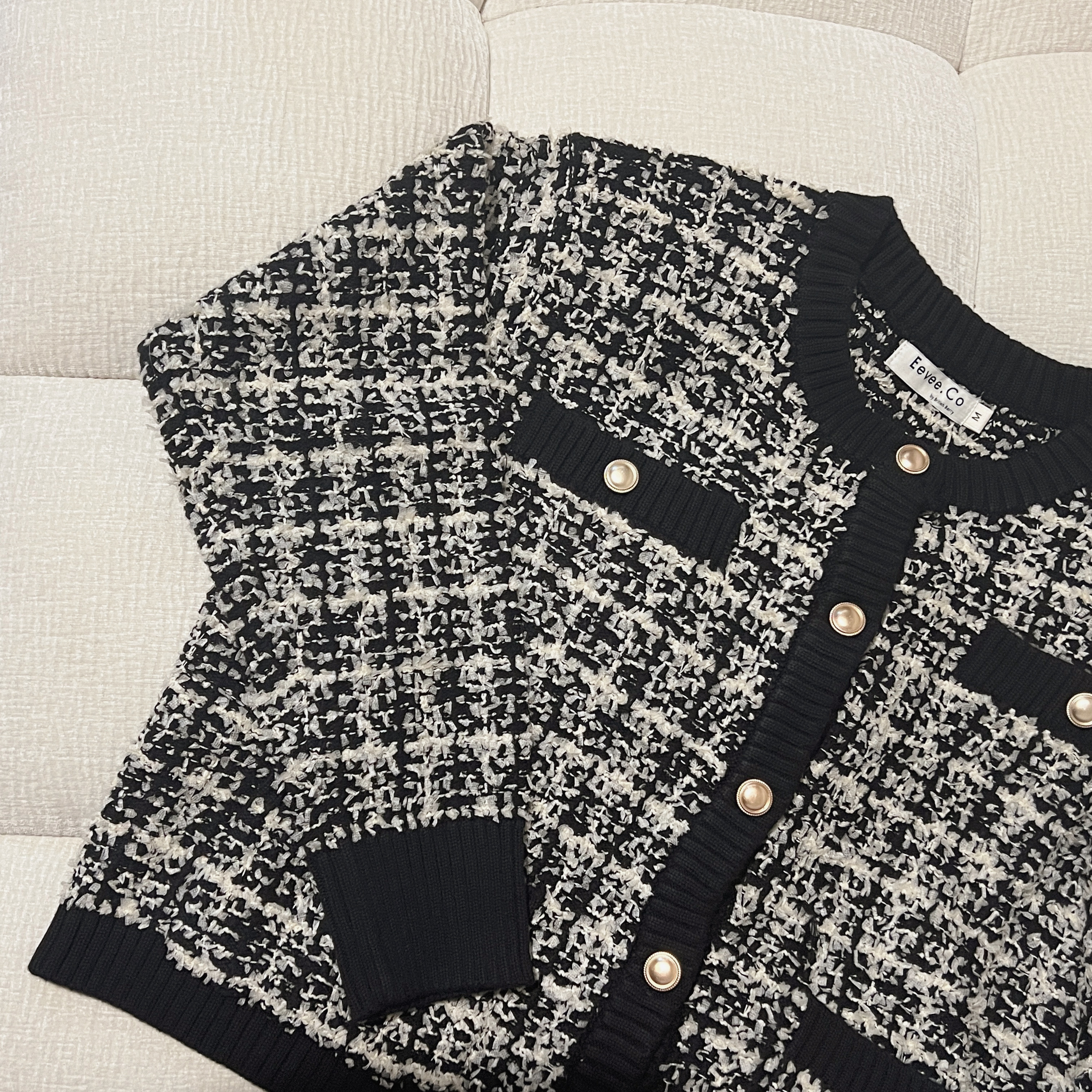 現貨  7015 Classic Tweed Jacket in B/W