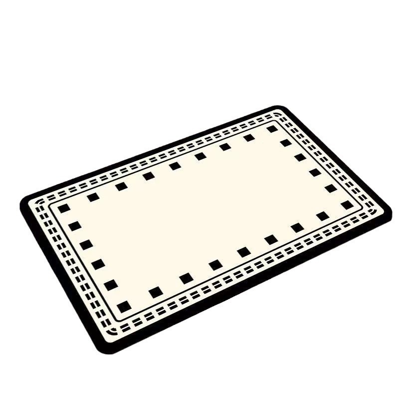 【客製】黑白簡約防滑地墊