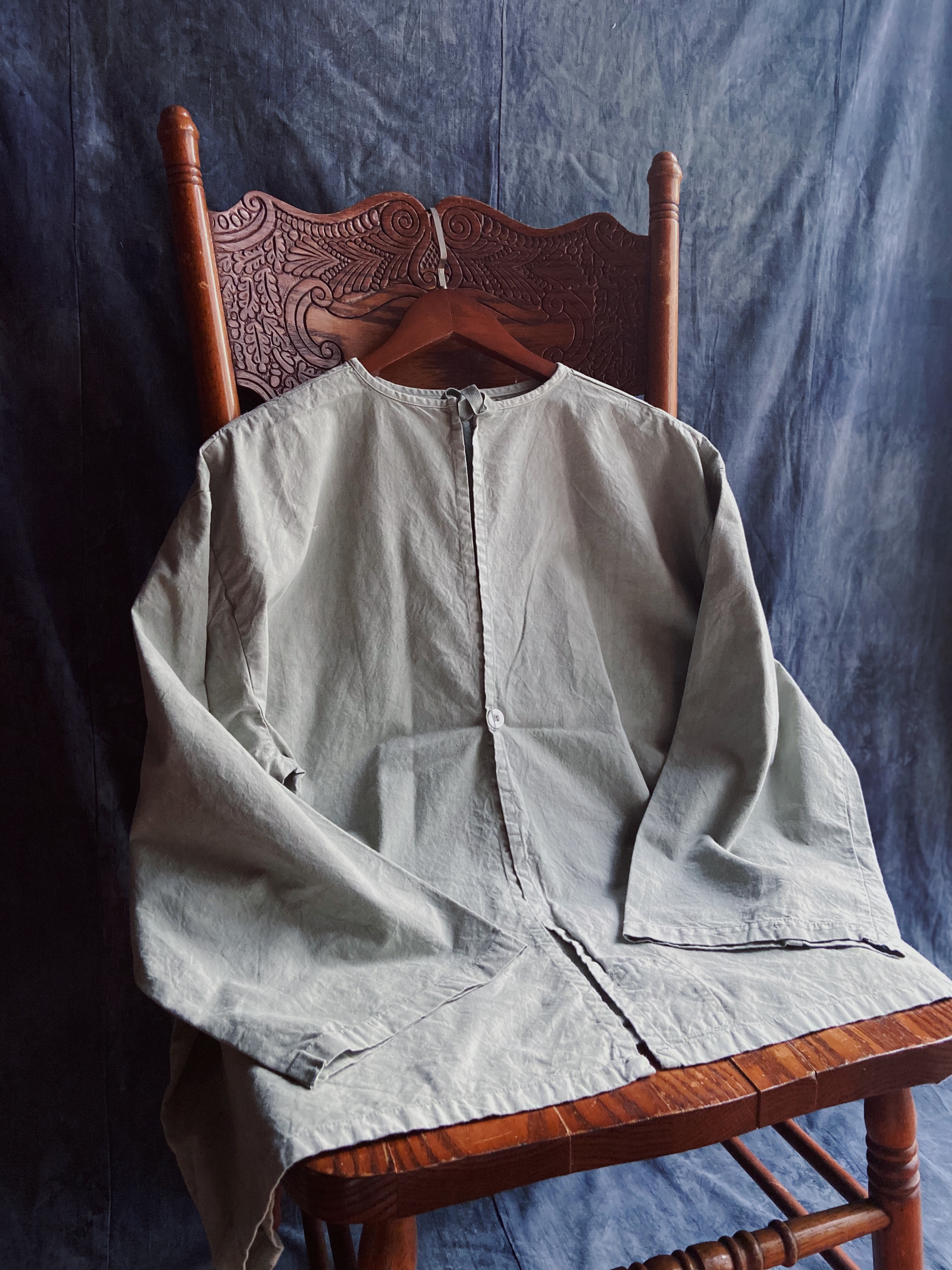 70s Sweden army Hospital Gown-Pigment dye/ 70年代瑞典軍醫療睡袍後染-灰