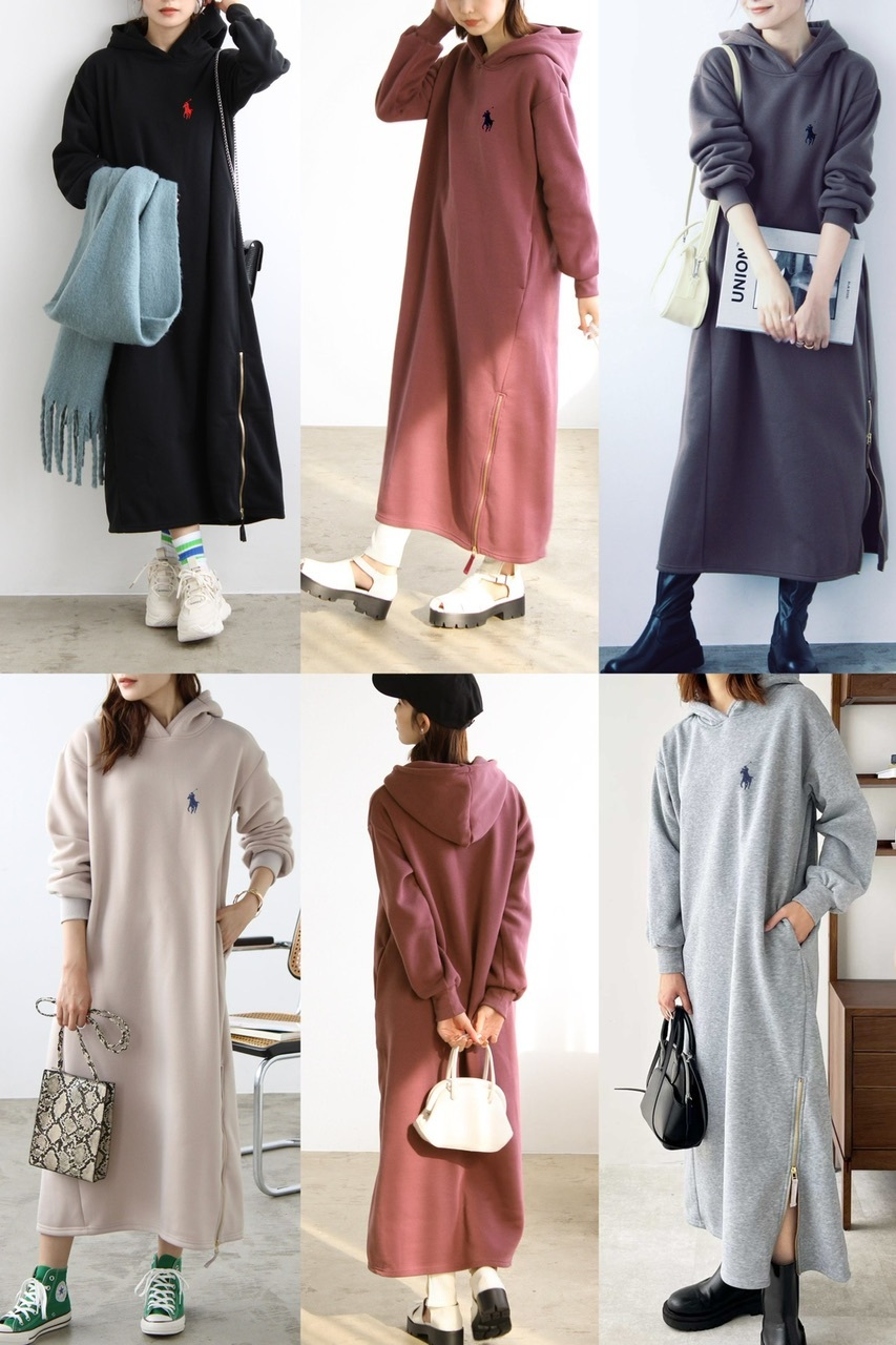 Pol*o Assn 毛圈款側拉鏈連身長裙- 2401717