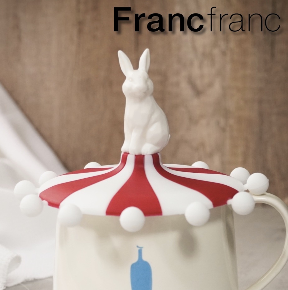 【24H出貨】日本𝗙𝗿𝗮𝗻𝗰𝗳𝗿𝗮𝗻𝗰 馬戲團兔兔杯蓋