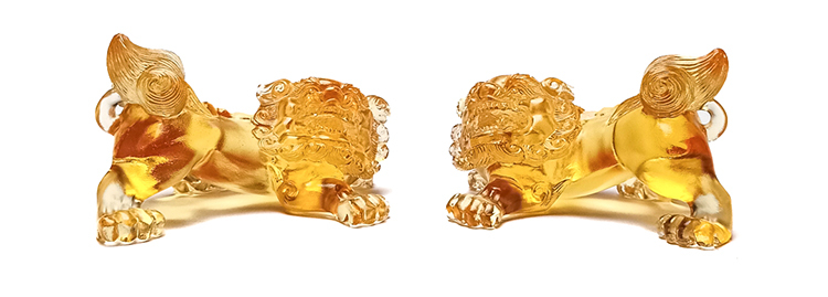 鹿港窯禮品館｜琉璃祥獅獻瑞擺飾 精湛工藝打造，雙獅呈祥，吉祥如意，為生活增添藝術氣息