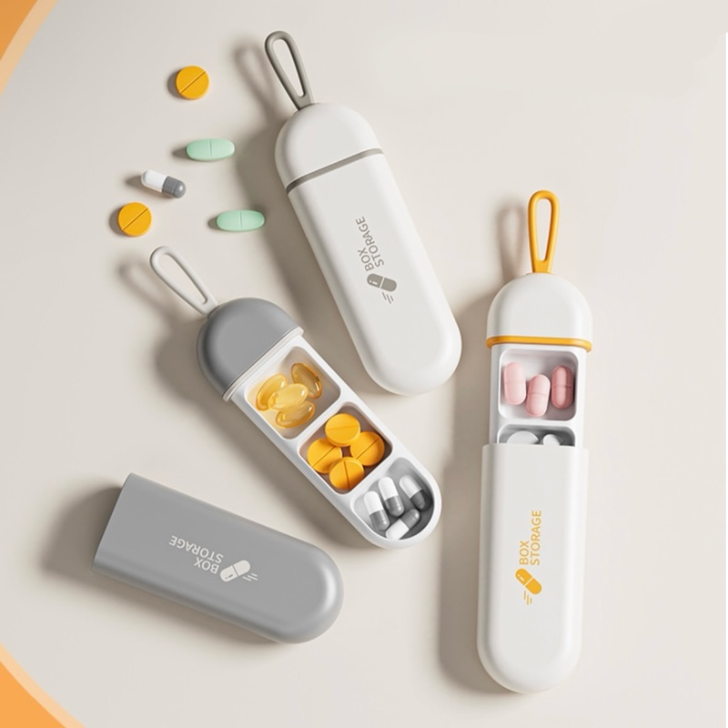 【客製】掛繩防潮三格藥盒