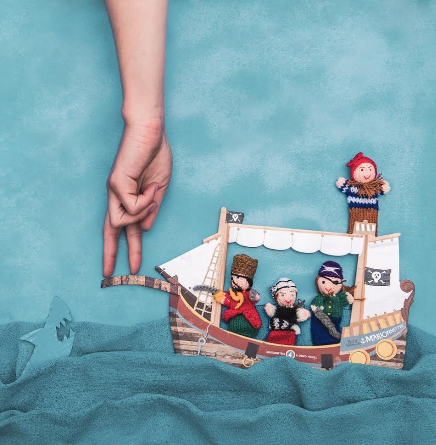 西班牙Londji 羊毛手指木偶劇場-海盜奇航