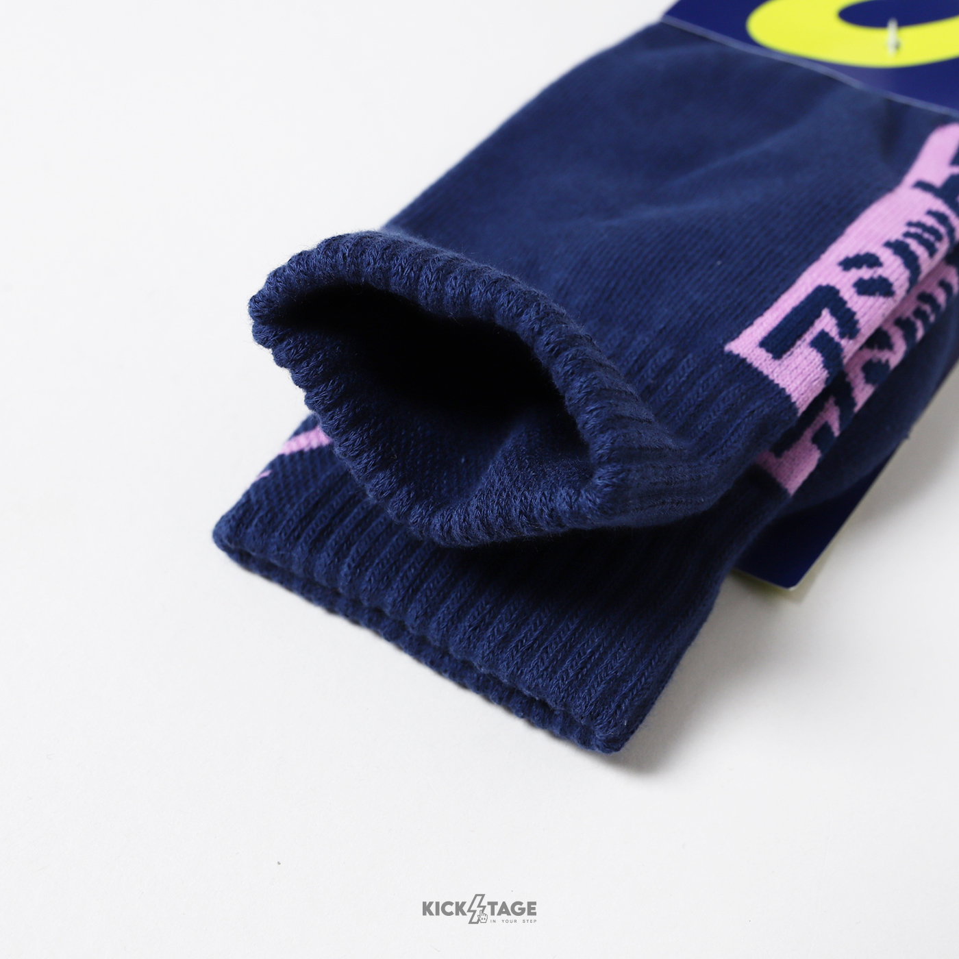 ASICS 亞瑟士 藍粉 片假名緹花 厚底 耐磨 中性 腳背透氣網布 訓練 運動 中筒襪 長襪【3033B364-401】