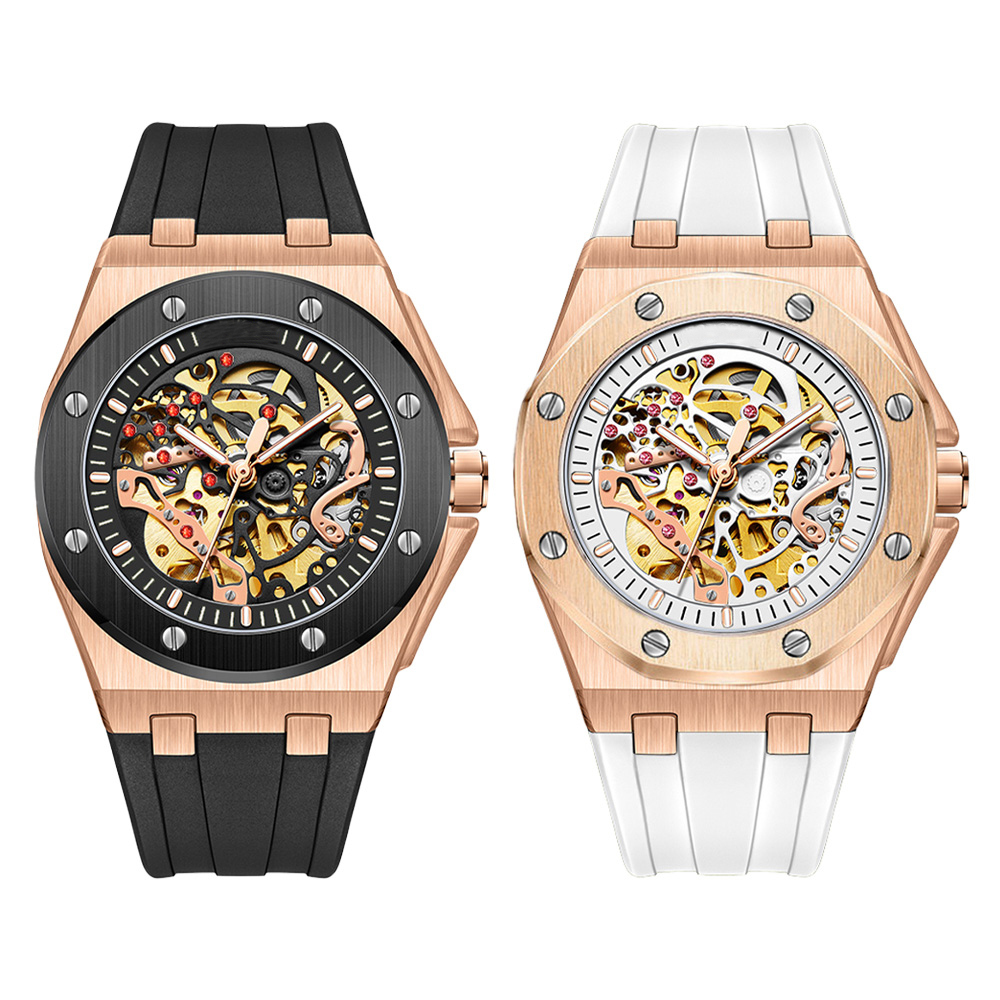 【BACHMANN 貝爾曼】 3834 前衛雙面鏤空 夜光指針 機械錶 腕錶 手錶