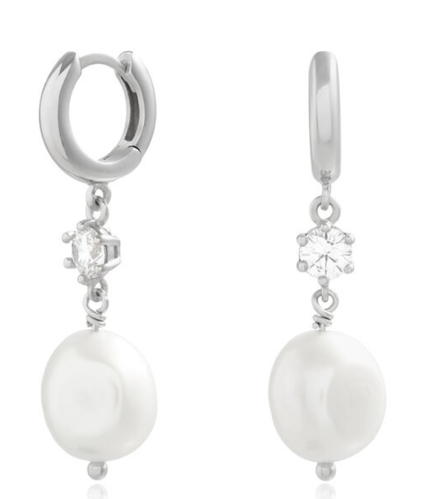 【預購】G102022111 OLIVIA BURTON 真珠耳環（銀色）