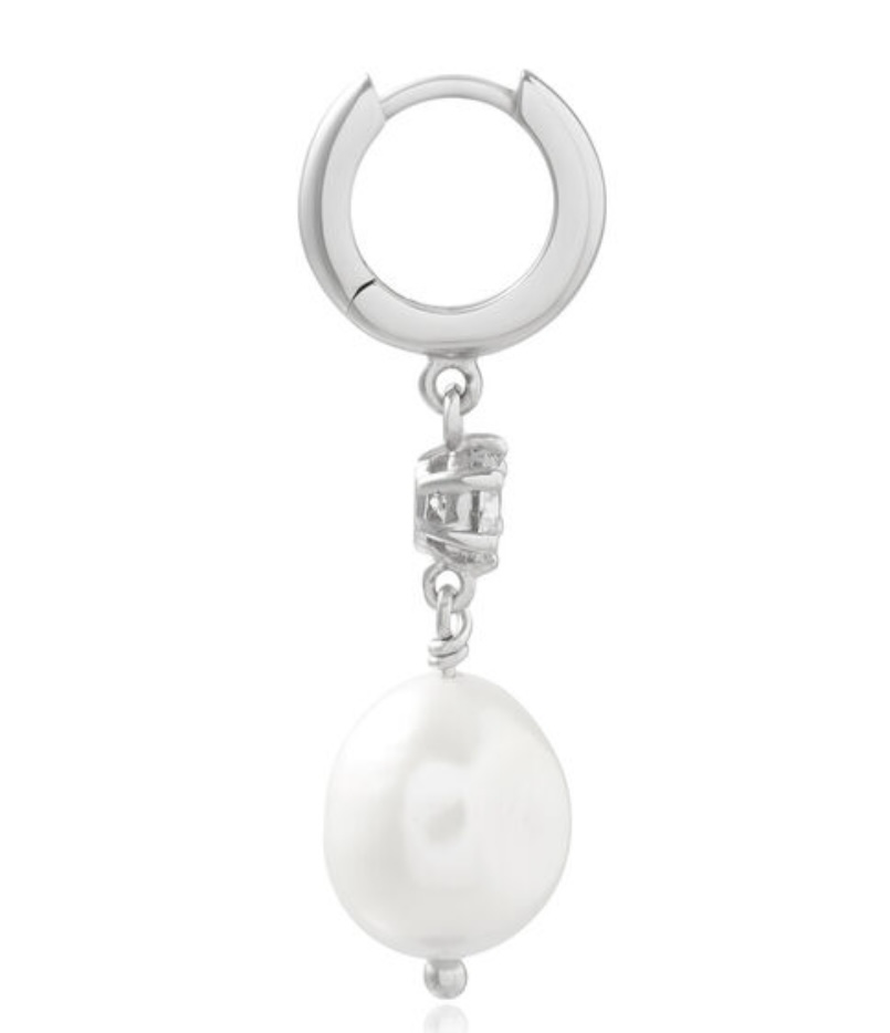 【預購】G102022111 OLIVIA BURTON 真珠耳環（銀色）