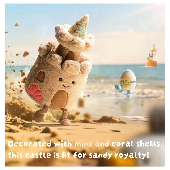 【樂森藥局】英國 Jellycat Amuseables Sandcastle 趣味沙堡29cm/公分、絨毛玩偶