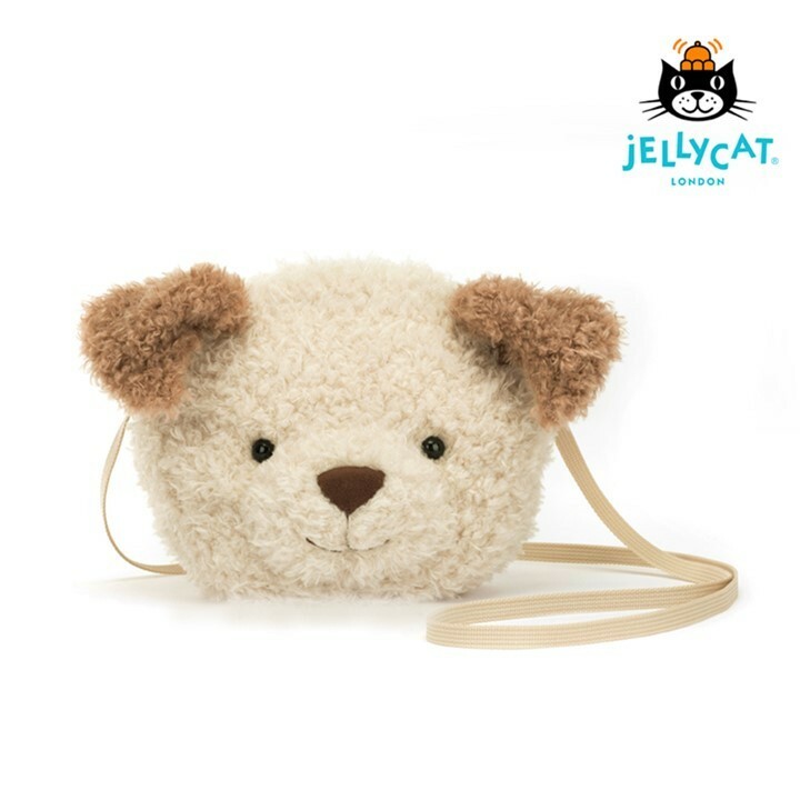 【樂森藥局】英國 Jellycat Little Pup Bag 毛茸茸小狗斜背包、造型斜背包