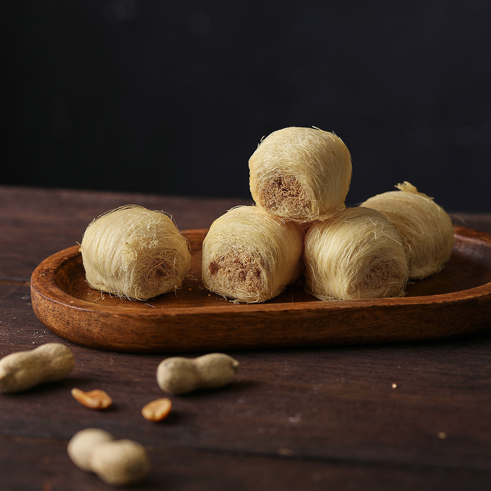焦糖海鹽花生法式龍鬚糖｜花生龍涎